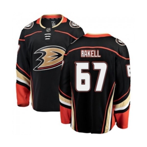 Youth Anaheim Ducks #67 Rickard Rakell Fanatics Branded Black Home Breakaway Hockey Jersey