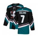 Youth Anaheim Ducks #7 Andrew Cogliano Authentic Black Teal Alternate Hockey Jersey