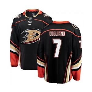 Youth Anaheim Ducks #7 Andrew Cogliano Fanatics Branded Black Home Breakaway Hockey Jersey