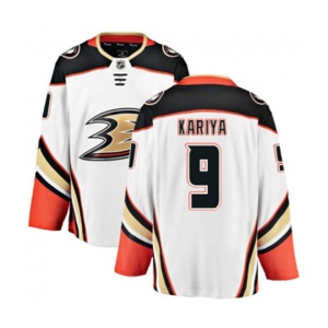 Youth Anaheim Ducks #9 Paul Kariya Fanatics Branded White Away Breakaway Hockey Jersey