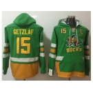 Anaheim Ducks #15 Ryan Getzlaf Green Name & Number Pullover NHL Hoodie