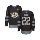 Men Adidas Nashville Predators #22 Kevin Fiala Black 1917-2017 100th Anniversary Stitched NHL Jersey