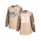 Men Adidas Nashville Predators #33 Viktor Arvidsson Camo Authentic 2017 Veterans Day Stitched NHL Jersey