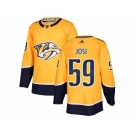 Men Adidas Nashville Predators #59 Roman Josi Yellow Home Authentic Stitched NHL Jersey