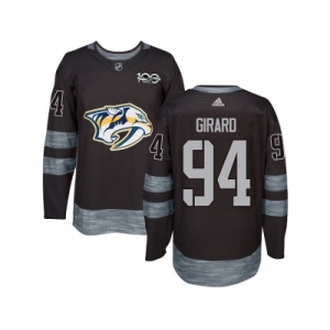 Men Adidas Nashville Predators #94 Samuel Girard Black 1917-2017 100th Anniversary Stitched NHL Jersey