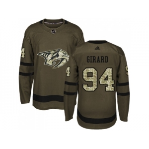 Men Adidas Nashville Predators #94 Samuel Girard Green Salute to Service Stitched NHL Jersey