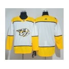 Men Adidas Nashville Predators Blank White Road Authentic Stitched NHL Jersey