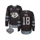 Men's Adidas Nashville Predators #18 James Neal Premier Black 1917-2017 100th Anniversary 2017 Stanley Cup Final NHL Jersey