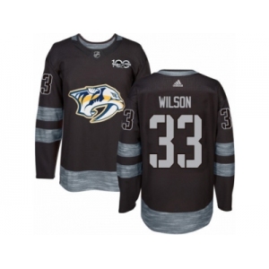 Men's Adidas Nashville Predators #33 Colin Wilson Authentic Black 1917-2017 100th Anniversary NHL Jersey