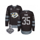 Men's Adidas Nashville Predators #35 Pekka Rinne Premier Black 1917-2017 100th Anniversary 2017 Stanley Cup Final NHL Jersey