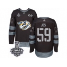 Men's Adidas Nashville Predators #59 Roman Josi Premier Black 1917-2017 100th Anniversary 2017 Stanley Cup Final NHL Jersey