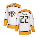 Men's Nashville Predators #22 Kevin Fiala White Road Stitched Hockey Jersey