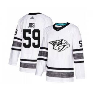 Men's Nashville Predators #59 Roman Josi Authentic White 2019 All-Star Hockey Jersey