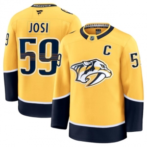 Men's Nashville Predators #59 Roman Josi Gold 2024-25 Home Stitched Hockey Jersey