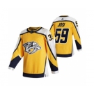 Men's Nashville Predators #59 Roman Josi Yellow 2020-21 Reverse Retro Alternate Hockey Jersey