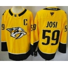 Men's Nashville Predators #59 Roman Josi Yellow Authentic Jersey