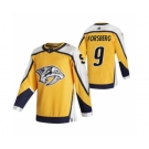 Men's Nashville Predators #9 Filip Forsberg Yellow 2020-21 Reverse Retro Alternate Hockey Jersey