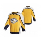 Men's Nashville Predators Blank Yellow 2020-21 Reverse Retro Alternate Hockey Jersey