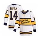 Men's Predators #14 Mattias Ekholm White Authentic 2020 Winter Classic Stitched Hockey Jersey