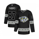 Men's Predators #57 Dante Fabbro Black Authentic Team Logo Fashion Stitched Hockey Jersey