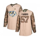 Men's Predators #57 Dante Fabbro Camo Authentic 2017 Veterans Day Stitched Hockey Jersey