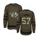 Men's Predators #57 Dante Fabbro Green Salute to Service Stitched Hockey Jersey