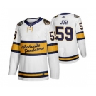 Men's Predators #59 Roman Josi White Authentic 2020 Winter Classic Stitched Hockey Jersey