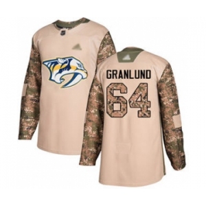 Men's Predators #64 Mikael Granlund Camo 2017 Veterans Day Stitched Hockey Jersey