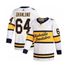 Men's Predators #64 Mikael Granlund White Authentic 2020 Winter Classic Stitched Hockey Jersey