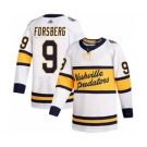 Men's Predators #9 Filip Forsberg White Authentic 2020 Winter Classic Stitched Hockey Jersey