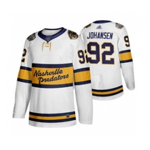 Men's Predators #92 Ryan Johansen White Authentic 2020 Winter Classic Stitched Hockey Jersey