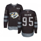 Men's Predators #95 Matt Duchene Black 1917-2017 100th Anniversary Stitched Hockey Jersey