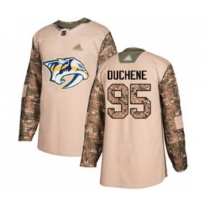 Men's Predators #95 Matt Duchene Camo 2017 Veterans Day Stitched Hockey Jersey