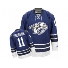 Men's Reebok Nashville Predators #11 Cody Hodgson Authentic Blue Third NHL Jersey