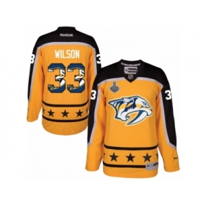 Men's Reebok Nashville Predators #33 Colin Wilson Authentic Gold Home 2017 Stanley Cup Final NHL Jersey New Style