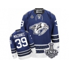 Men's Reebok Nashville Predators #39 Marek Mazanec Premier Blue Third 2017 Stanley Cup Final NHL Jersey