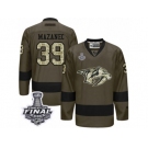 Men's Reebok Nashville Predators #39 Marek Mazanec Premier Green Salute to Service 2017 Stanley Cup Final NHL Jersey