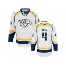 Men's Reebok Nashville Predators #4 Ryan Ellis Authentic White Away NHL Jersey