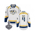 Men's Reebok Nashville Predators #4 Ryan Ellis Premier White Away 2017 Stanley Cup Final NHL Jersey