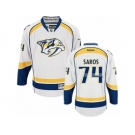 Men's Reebok Nashville Predators #74 Juuse Saros Authentic White Away NHL Jersey