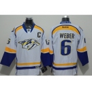 NHL Nashville Predators #6 Shea Weber White Jerseys