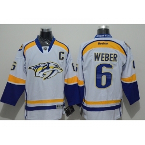 NHL Nashville Predators #6 Shea Weber White Jerseys