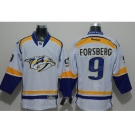 NHL Nashville Predators #9 Filip Forsberg White Jerseys