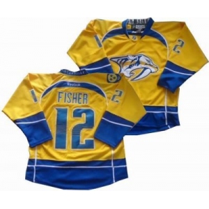nhl Nashville Predators #12 Fisher Yellow