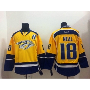 nhl jerseys nashville predators #18 neal blue-yellow