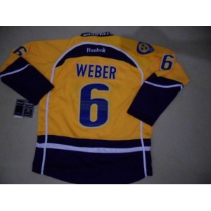 nhl jerseys nashville predators #6 weber yellow 2011 new