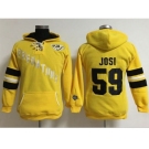 Women Nashville Predators #59 Roman Josi Yellow Old Time Heidi Hoodie NHL Hoodie