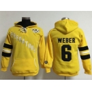 Women Nashville Predators #6 Shea Weber Yellow Old Time Heidi Hoodie NHL Hoodie