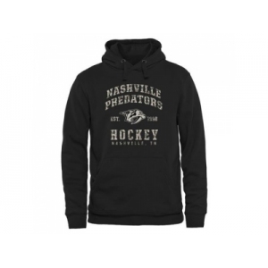 Men's Nashville Predators Black Camo Stack Pullover Hoodie