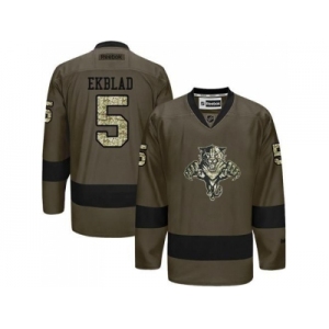 Florida Panthers #5 Aaron Ekblad Green Salute to Service Stitched NHL Jersey